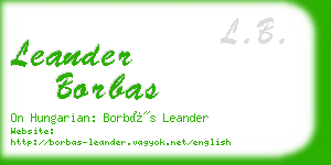 leander borbas business card